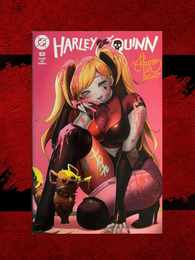 Harley Quinn #53 • 2025 • L.A. ComicCon • Rachta Lin variant • SIGNED