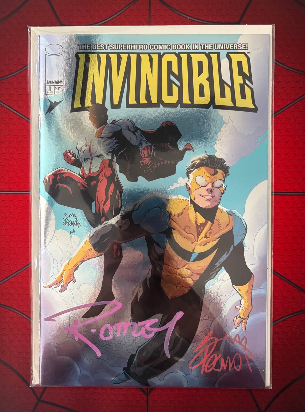 🌟 Invincible #1 • 2026 • Ryan Stegman Exclusive Foil • DOUBLE SIGNED by Stegman & Ottley w/COA