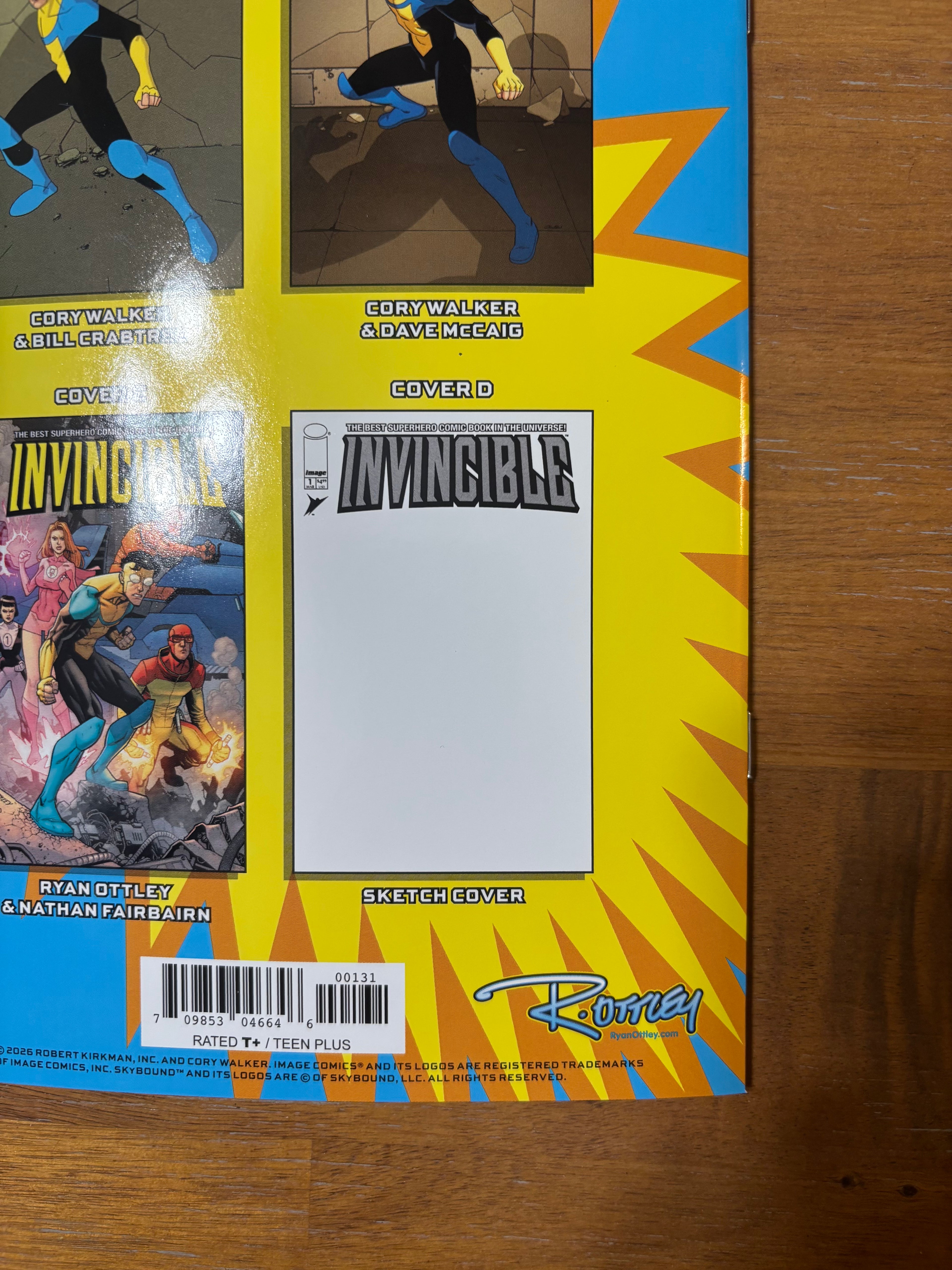 INVINCIBLE #1 SIGNED BY RYAN OTTLEY MEGACON EXCLUSIVE