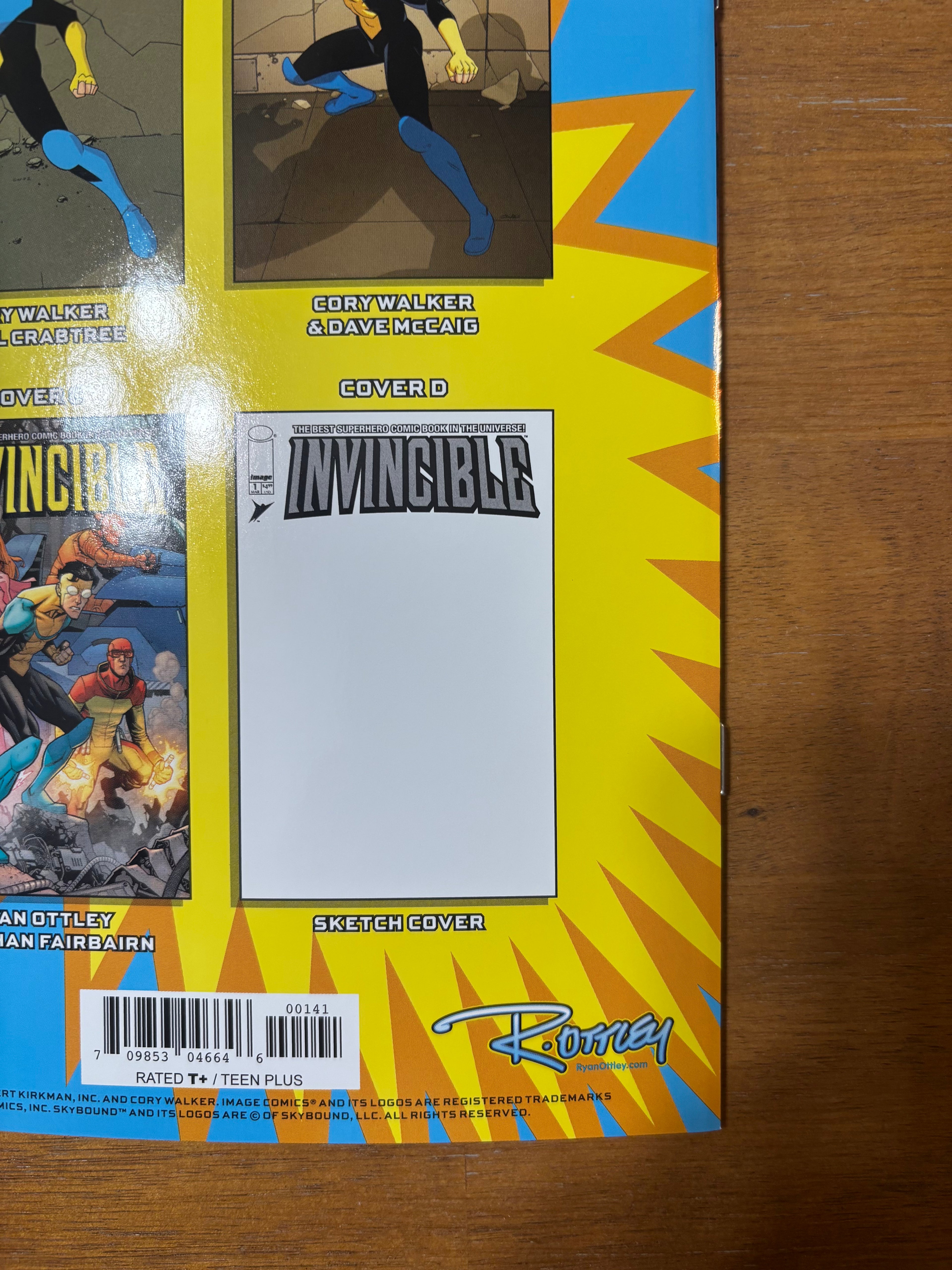 INVINCIBLE #1 VIRGIN FOIL SIGNED BY RYAN OTTLEY MEGACON EXCLUSIVE