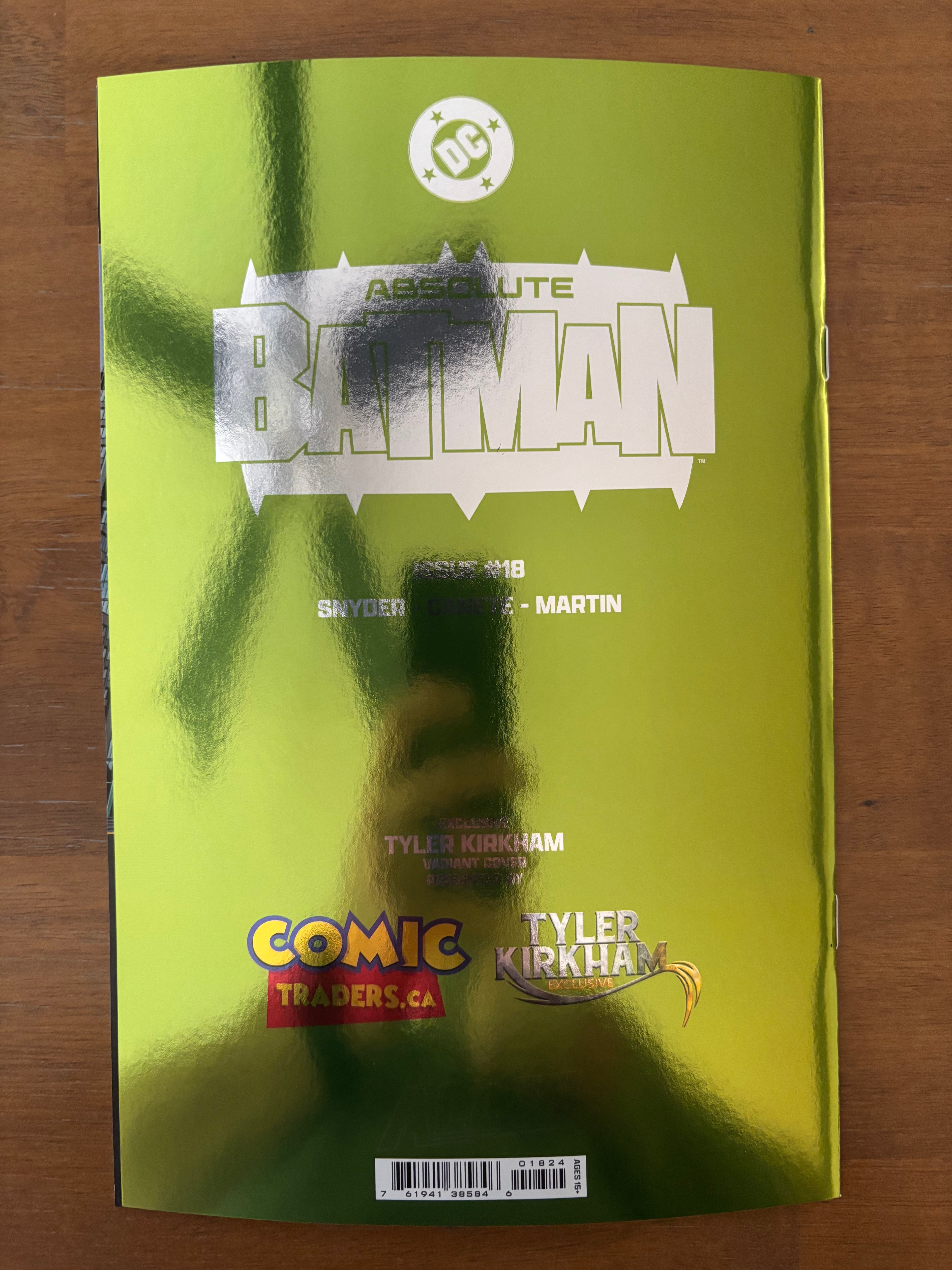 Absolute Batman #18 Tyler Kirkham BANE battle damage FOIL VIRGIN VARIANT